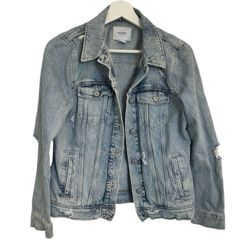 Old Navy Distressed Jean Jacket